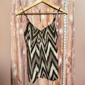 Banana Republic Chevron Zig Zag Print Blouse Size XS